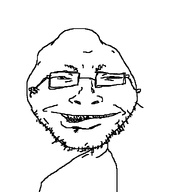aliased bald deformed ear glasses nuvariant remastered rotten_teeth series:remastered_soyjaks smile squinting stubble variant:bihson // 532x593 // 5.9KB