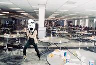 columbine dance full_body gangnam_style glasses irl irl_background open_mouth school soyjak stubble variant:cobson // 1707x1166 // 2.1MB