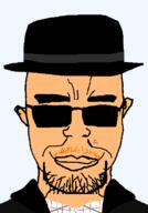 breaking_bad brown_mustache closed_mouth clothes ear glasses hat merge mustache smile soyjak stubble subvariant:chudjak_front subvariant:plierchud sunglasses tan_skin variant:chudjak variant:markiplier_soyjak walter_white // 484x693 // 19.2KB