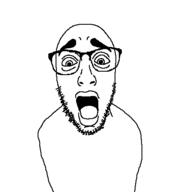 glasses scared soyjak stubble variant:unknown // 400x450 // 5.0KB