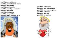 2soyjaks allah arab arabic_text brown_skin christianity god grey_hair gun heart islam muhammad pistol smile subvariant:wholesome_soyjak text variant:feraljak variant:gapejak you_will // 1298x862 // 309.0KB