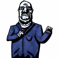 animated arm art biting_lip clothes dance drawfag drawing fist full_body glasses hand leg ponpon poyopoyo shadow shoe soyjak stubble suit variant:sidjak // 241x400 // 420.1KB