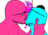 doll_(user) gill_koyim_(namefag) kissing meta:namefags quote_(user) variant:fisheyejak variant:flartson // 968x713 // 92.7KB