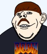 barneyfag brown_eyes brown_mustache doom glasses hair lee_goldson looking_at_you mustache my_little_pony open_mouth smile smirk stubble subvariant:gapealien transparent_background variant:gapejak // 722x832 // 142.7KB
