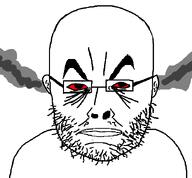 angry glasses red_eyes steam stubble variant:unknown white_background // 617x572 // 18.4KB