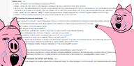 2soyjaks bloodshot_eyes crying ear open_mouth pig pink_skin pointing soyjak stubble subvariant:massjak subvariant:wholesome_soyjak text variant:gapejak variant:two_pointing_soyjaks wikipedia // 1810x894 // 462.2KB