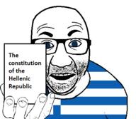 constitution country flag flag:greece glasses greece hand paper perro_hold soyjak stubble text variant:el_perro_rabioso // 424x368 // 54.6KB