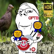 4k 50fps artist:ptr100 award bird bush flower forest glasses grass happy hdr high_dynamic_range krasnoyarsk logo money ortv photo plant smile stubble subvariant:wholesome_soyjak text variant:gapejak youtube youtube_thumbnail // 1021x1021 // 948.1KB