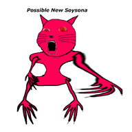 big_lips black_text cat_ear claws full_body leg open_mouth red_eyes red_skin series:fusionjaks soysona strange subvariant:feralrage subvariant:fingerboy subvariant:massmeowjak variant:a24_slowburn_soyjak variant:feraljak variant:gapejak weird whiskers // 1200x1200 // 462.0KB