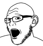 ear glasses open_mouth soyjak stubble variant:tropejak // 954x1024 // 76.7KB