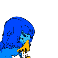 anthro beak bird blue_skin dying feather female furry its_over martlet_(undertale_yellow) melting text transparent_background undertale undertale_yellow variant:chudjak video_game yellow_beak // 750x750 // 114.7KB