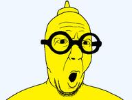 bald glasses mustard mustard_(user) open_mouth soyjak stubble variant:slatejak yellow_skin // 1250x950 // 87.9KB