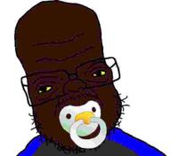 baby babyjak bald black_skin caca clothes dead_nigger_baby dnb glasses jartycuck low_quality nigger pacificer stubble ugly variant:unknown white_background yellow_eyes yellow_sclera // 784x719 // 12.5KB