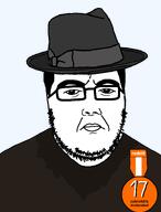 award clothes dark_brown_shirt fedora glasses hat moderator neckbeard reddit redditard stubble subvariant:stephen sweating text variant:alicia variant:chudjak white_skin // 592x780 // 16.2KB