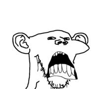 ear laughing open_mouth sad soyjak stubble subvariant:splicejak variant:impish_soyak_ears // 485x457 // 32.0KB