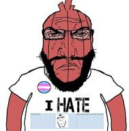 angry beard glasses onion punisher_face red_skin soybooru soyjak subvariant:science_lover thumb_(soybooru) transgender_flag variant:cobson variant:markiplier_soyjak // 600x608 // 49.6KB