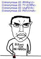 4chan 4chan_x angry arm button closed_mouth clothes ear glasses hair hand hiding millions_must_die soyjak subvariant:pol_face text tshirt variant:chudjak // 582x832 // 166.8KB