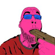 bald blue_glasses doll glasses pink_skin soybooru soyjak suicide variant:unknown // 657x652 // 121.1KB