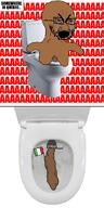 ascence_(user) bald birth brown_skin clothes crying glasses hat impact_font italian_flag italy meta:namefags open_mouth poop quebec shitaly shlalalalatlain stubble toilet turd variant:cryboy_soyjak white_background // 600x1200 // 195.5KB
