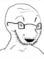 autism deformed glasses open_mouth small_eyes soyjak stubble variant:soyak // 750x1000 // 73.3KB