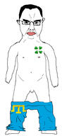 4chan closed_mouth clover crimean_tatar flag flag:crimean_tatar full_body glasses hair penis subvariant:chudjak_front subvariant:obsessedchud twp variant:chudjak // 851x1850 // 324.5KB