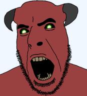 DOOM_(game) baron baron_of_hell_(DOOM) demon doom green_eyes horn red_skin rotten_teeth variant:cobson white_pupils // 905x1000 // 46.5KB