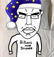closed_mouth clothes ear glasses hair hat millions_must_die sleeping soyjak subvariant:chudjak_front variant:chudjak // 589x617 // 221.0KB
