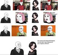 angry beard blackpill closed_mouth clothes doomer female glasses mcdonalds meta:not_oc nas:wojak pink_hair soyjak subvariant:soyak_(irritated) text trvke variant:soyak variant:wojak wojak woman // 1242x1193 // 173.9KB