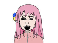 anime bocchi_the_rock clothes gotou_hitori hair open_mouth pink_hair soyjak stubble variant:unknown white_skin // 1005x756 // 275.7KB