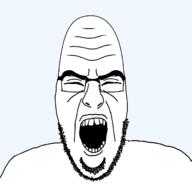 angry balding china closed_eyes glasses open_mouth screaming series:cobson_brothers subvariant:chinkson variant:cobson // 1514x1514 // 34.6KB