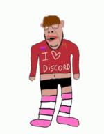 amerimutt bisexual brown_hair brown_skin clothes dance discord ear flag flag:bisexual_pride_flag full_body glasses i_love mcdonalds meta:tagme open_mouth pride_flag sock stubble variant:cobson // 306x392 // 1.9MB