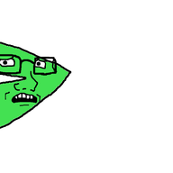 animated arrow glasses green_skin greentext scared soyjak strobe subvariant:soyak_(concerned) variant:soyak // 912x400 // 2.3MB