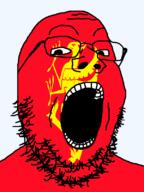 animal county flag flag:troms glasses griffin hair norway open_mouth soyjak stubble teeth transparent_background troms variant:gapejak // 600x800 // 54.2KB