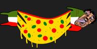 cheese condiment curly_hair dead full_body italy murder mustache olive open_mouth oregano pizza soyjak stubble subvariant:brunetto text tongue variant:bernd violence // 680x348 // 69.0KB
