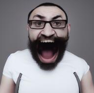 beard clothes glasses hair irl meta:ai_generated open_mouth subvariant:science_lover variant:markiplier_soyjak white_skin // 512x504 // 260.5KB