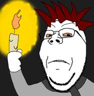 bags_under_eyes bloodshot_eyes candle clothes holding_object insomnia knock_knock red_eyes red_hair scarf variant:gapejak // 1500x1534 // 208.6KB