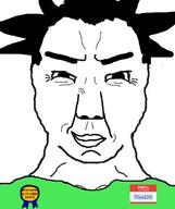 award clothes green_shirt hair hello_my_name_is_(sticker) meta:namefags meta:self_insert no_glasses smirk spikes subvariant:chuddy text tho420(namefag) tho420(user) variant:chudjak white_background // 490x586 // 108.2KB