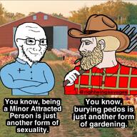 closed_mouth clothes crossed_arms farm glasses map_(pedophile) nordic_chad pedophile smile smug soyjak stubble variant:soyak // 1080x1081 // 1.2MB