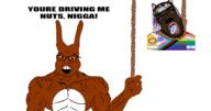 anthro ack bloodshot_eyes ear fnf_pedo fur furfag furry rope shitskin squirrel squirreljak subvariant:chudplier subvariant:feralsquirrel transgender_flag variant:chudjak variant:feraljak variant:markiplier_soyjak // 1500x790 // 260.4KB