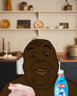 brown_skin chicken dishwashing_soap food irl irl_background kitchen liquid_soap sink soap variant:alicia // 1280x1600 // 1.3MB