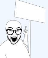 abortion glasses hair open_mouth pointing sign soyjak stubble teeth template text transparent transparent_background variant:abortion_lover // 794x960 // 38.2KB