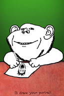 2soyjaks bald drawing ear glasses hair holding_object looking_at_you painting portrait smile stubble text variant:impish_soyak_ears variant:markiplier_soyjak // 571x851 // 487.2KB