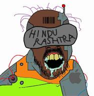 antenna apple_(company) barcode black_skin cyborg drool facebook hindu_rashtra hinduslop india moustache open_mouth pajeet soyjak stubble variant:feraljak virtual_reality wires // 704x719 // 23.8KB