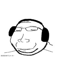 animated bald closed_eyes closed_mouth ext=gif glasses happy headphones poyopoyo smile stubble subvariant:massjak subvariant:wholesome_soyjak variant:gapejak // 400x400 // 142.2KB