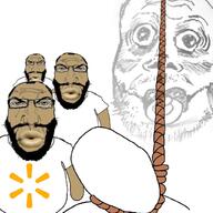 5soyjaks arm baby beard binky blush brown_skin clothes deformed drawing faceless glasses hair hanging irl lips logo looking_at_you nonsense noose punisher_face stubble subvariant:jacobson subvariant:science_lover variant:a24_slowburn_soyjak variant:bernd variant:markiplier_soyjak walmart white_shirt // 1024x1024 // 183.4KB