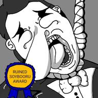 1930s TROONGOY_IS_A_CARTROON_NETWORK_NIGGER_PEDO_PROJECTING_CORDTRANNY ToonSoy_(NameFag) ack award badge big_nose black_and_white bowtie clothes ear hanging kike long_nose meta:op_didn't_took_a_selfie_of_xerself ribbon rope rubberhose ruined_soybooru_award soybooru suicide suit text toonsoy_(namenigger) toonsoy_(nametranny) tranny troonsoy variant:bernd youtuber // 500x500 // 107.9KB