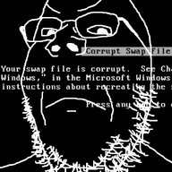 angry animated blue_screen closed_mouth frown glasses soyjak stubble variant:gapejak windows // 598x765 // 1.2MB