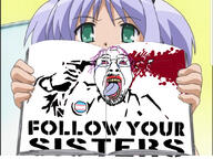 anime blood bloodshot_eyes bokusatsu_tenshi_dokuro-chan green_eyes gun holding_object lipstick mitsukai_dokuro pink_hair suicide tongue tranny trans trans_flag variant:bernd white_skin writing // 1080x809 // 532.4KB