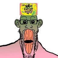 animated clothes ext=gif flavorjak food glasses gradient green_skin hat oh_my_god_she_is_so_attractive one_tooth open_mouth pink_skin sour soyjak stretched_mouth stubble subvariant:longplier sweet transformation twizzlers variant:markiplier_soyjak yellow_teeth // 900x1100 // 1.9MB