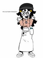 art artist:jaikacuz beanie blush clothes drawing dress female full_body hair long_hair shoe skirt variant:soytan // 768x1045 // 57.4KB